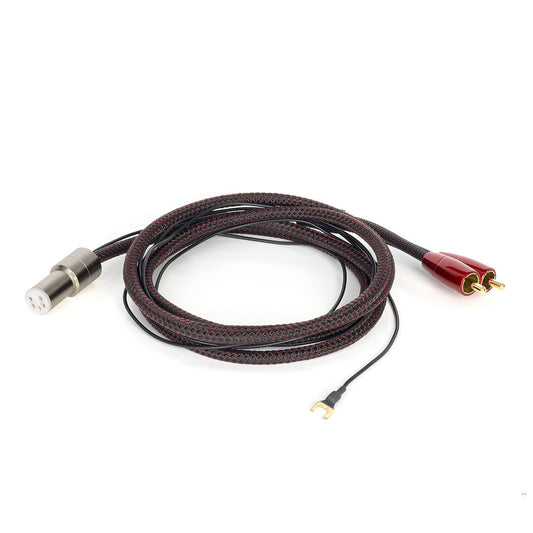 AudioQuest Golden Gate Turntable RCA Cable with Ground Wire - 4.92 ft. (1.5m) - groovevinylvault