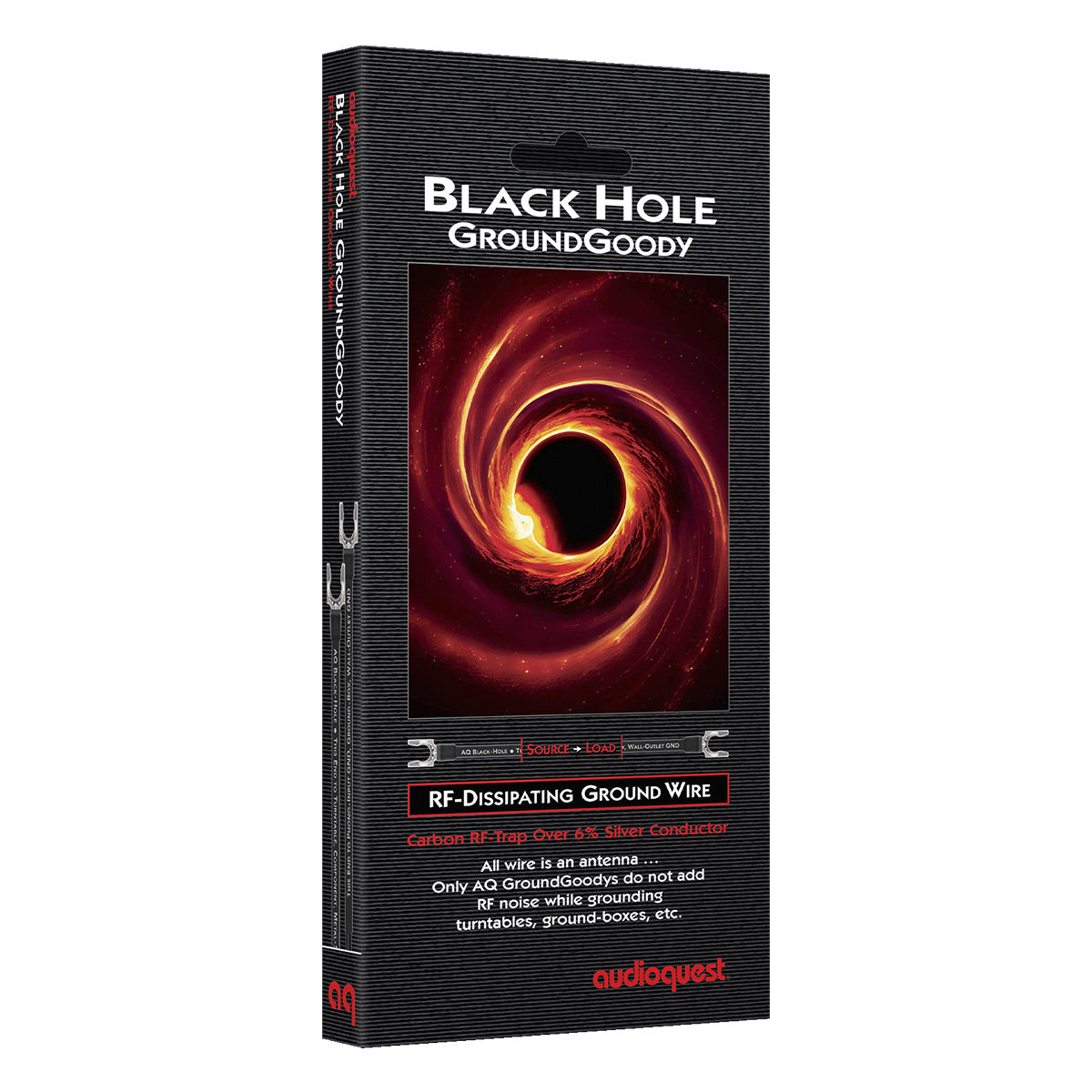 AudioQuest Black Hole GroundGoody RF-Dissipating Ground Wire (4.91 ft.) - groovevinylvault