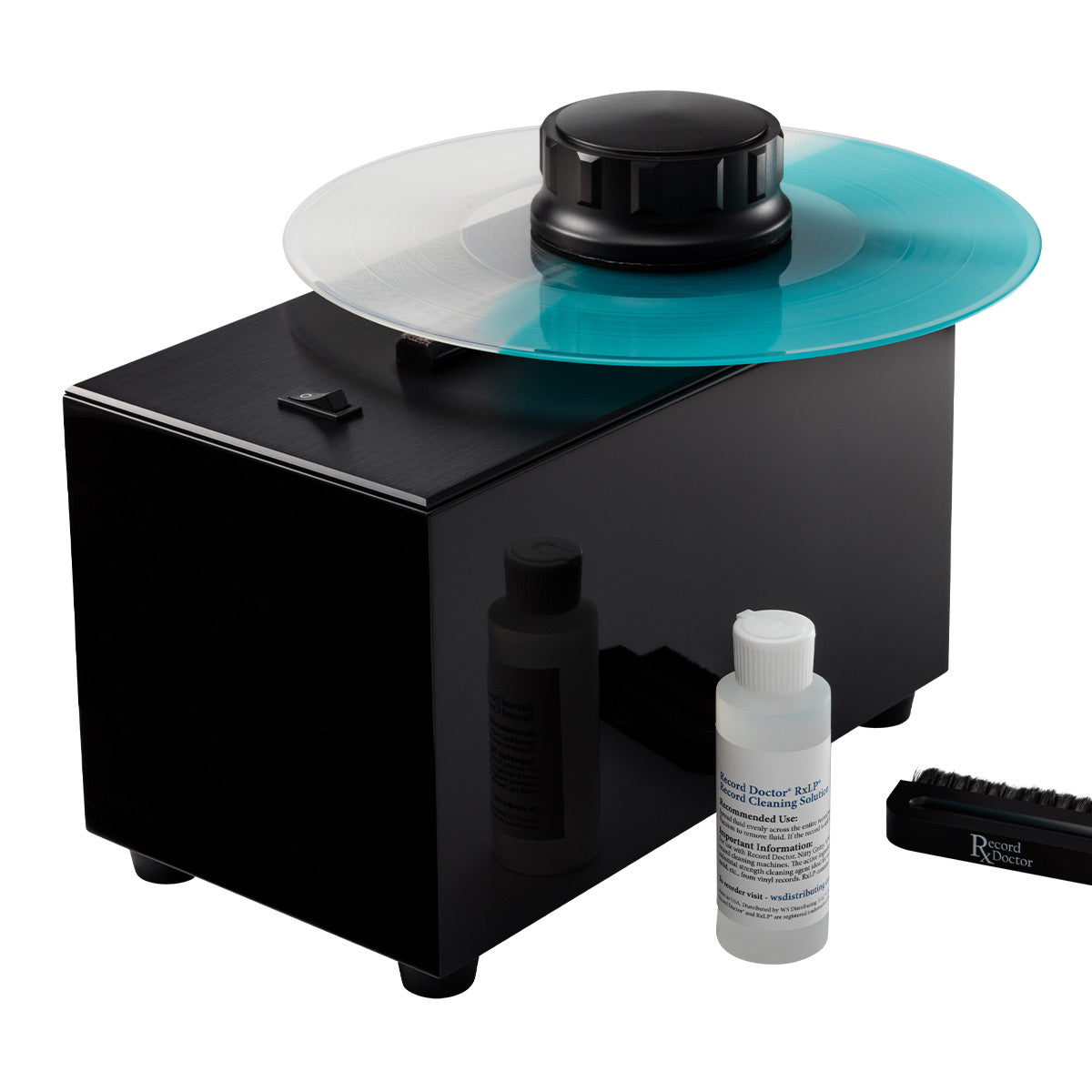 Record Doctor VI Record Cleaning Machine with RxLP Cleaning Solution 20th Anniversary Edition (Gloss Black) - groovevinylvault