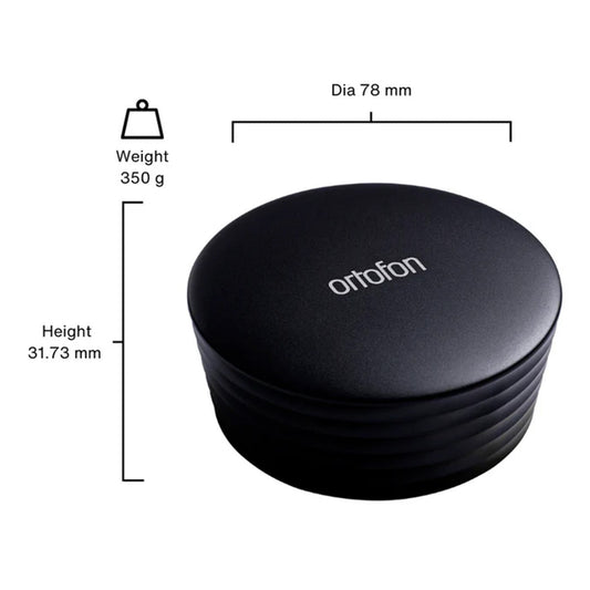 Ortofon Heavy Aluminum Record Stabilizer - 350g (Black) - groovevinylvault