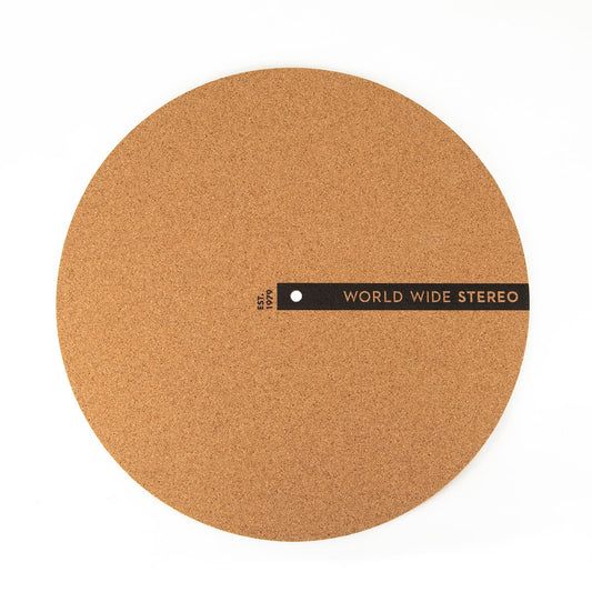 World Wide Stereo 12" Cork Turntable Slipmat - groovevinylvault