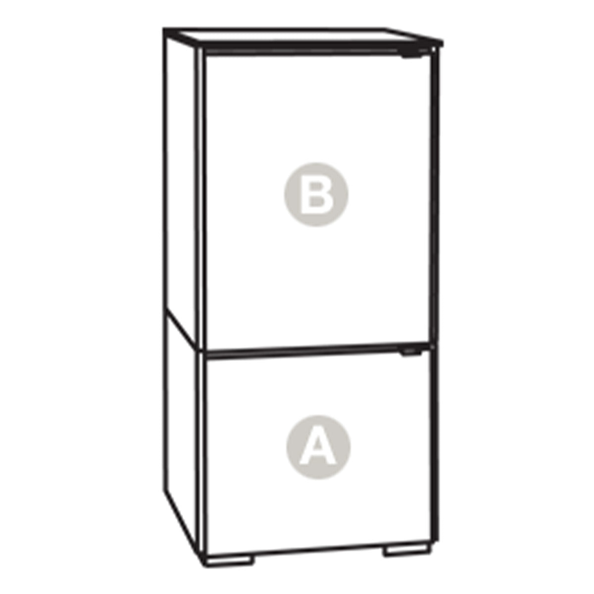 Salamander Chameleon Collection Denver 517 Single AV Cabinet (Deep Textured Natural Oak with Black Glass Top) - groovevinylvault