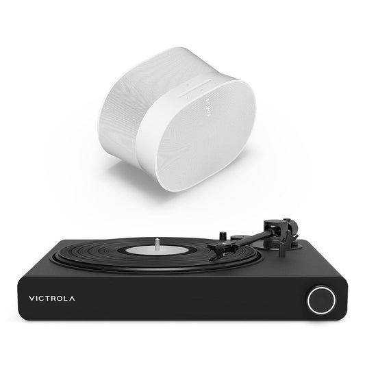 Victrola Stream Onyx Works with Sonos Wireless Turntable with Sonos Era 300 Wireless Smart Speaker (White) - groovevinylvault